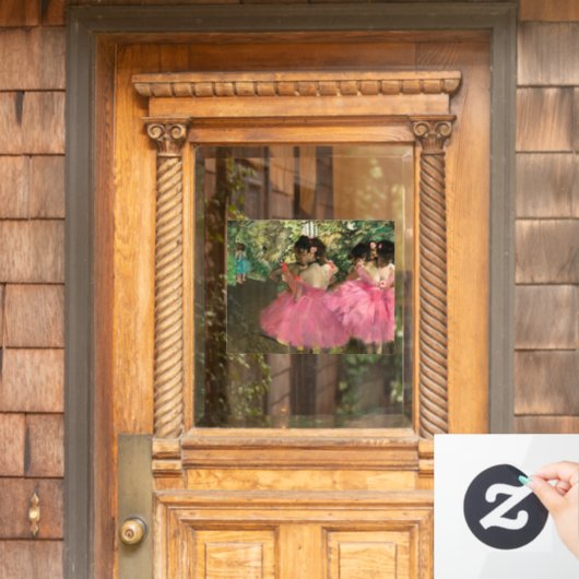 Edgar Degas - Tänzer in Rosa Fensteraufkleber (Haustür)