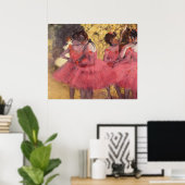 Edgar Degas - Tänzer in Rosa im Frühjahr 1884 Öl Poster (Heimbüro)