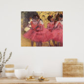 Edgar Degas - Tänzer in Rosa im Frühjahr 1884 Öl Poster (Küche)