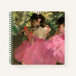 Edgar Degas - Tänzer in Rosa Notizblock