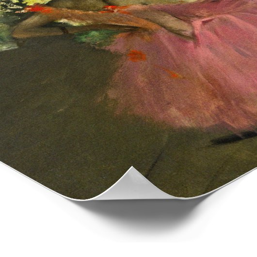 Edgar Degas - Tänzer in Rosa Poster (Ecke)