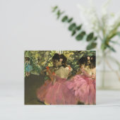 Edgar Degas - Tänzer in Rosa Postkarte (Stehend Vorderseite)