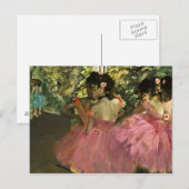 Edgar Degas - Tänzer in Rosa Postkarte (Vorne/Hinten)