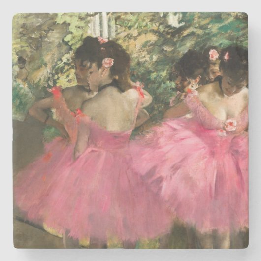 Edgar Degas - Tänzer in Rosa Steinuntersetzer (Vorderseite)