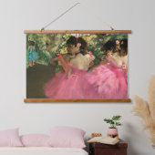 Edgar Degas - Tänzer in Rosa Wandteppich Mit Holzrahmen (Schlafzimmer)