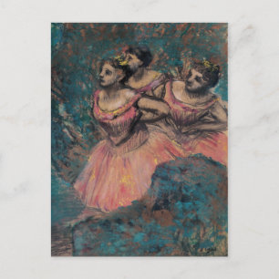 Edgar Degas Tänzer in roten Kostümen Postkarte