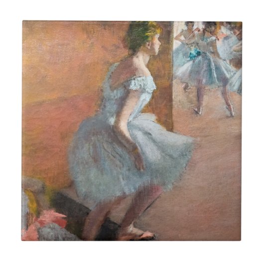 Edgar Degas - Tänzer Klettern auf einer Treppe Fliese (Vorderseite)