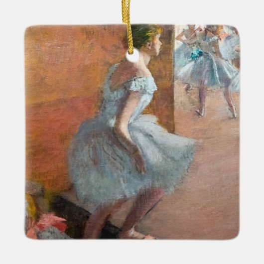 Edgar Degas - Tänzer Klettern auf einer Treppe Keramikornament (Vorderseite)