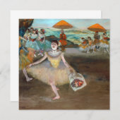 Edgar Degas - Tänzer mit Bouquet, Bowing auf Bühne Einladung (Vorne/Hinten)