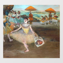 Edgar Degas - Tänzer mit Bouquet, Bowing auf Bühne Fensteraufkleber