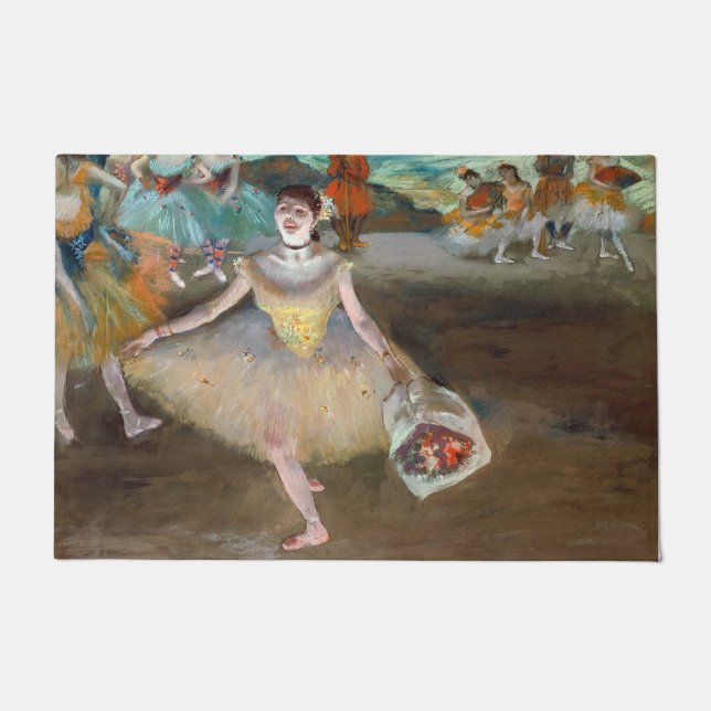 Edgar Degas - Tänzer mit Bouquet, Bowing auf Bühne Fußmatte (Vorderseite)