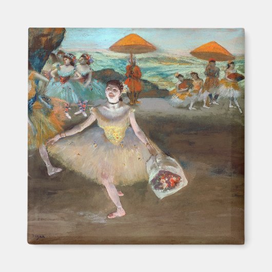 Edgar Degas - Tänzer mit Bouquet, Bowing auf Bühne Magnet (Vorne)