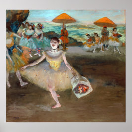Edgar Degas - Tänzer mit Bouquet, Bowing auf Bühne Poster