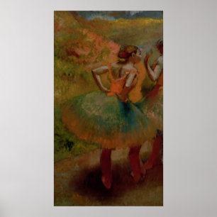 Edgar Degas Tänzer mit grünen Röcken Poster