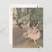 Edgar Degas | Tänzer nimmt einen Bow Postkarte (Vorne/Hinten)