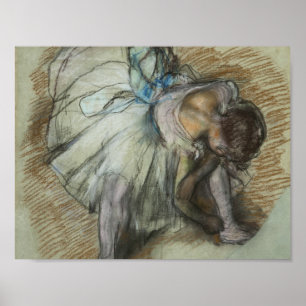 Edgar Degas - Tänzer passen ihren Schuh an Poster