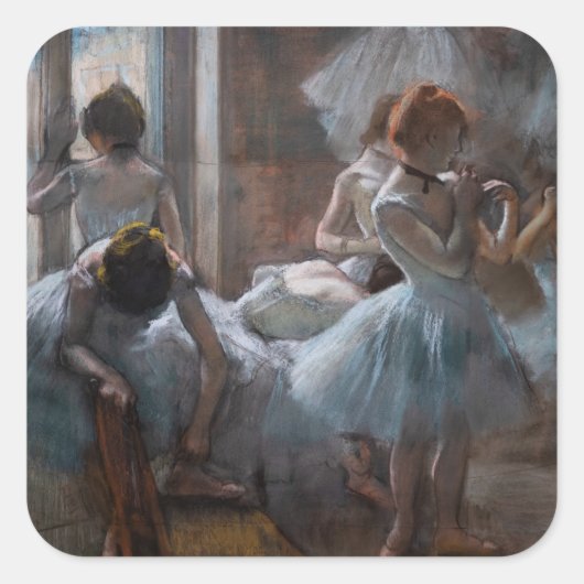 Edgar Degas - Tänzer Quadratischer Aufkleber (Vorderseite)