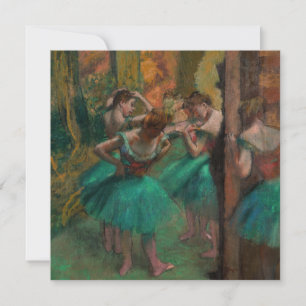 Edgar Degas - Tänzer, Rosa und Grün Einladung