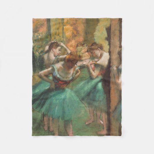 Edgar Degas - Tänzer, Rosa und Grün Fleecedecke (Vorderseite)