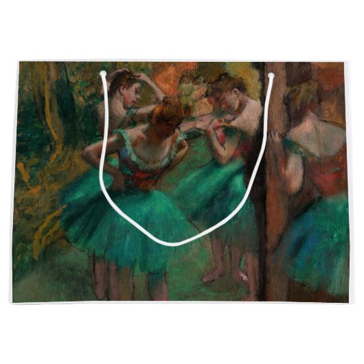 Edgar Degas - Tänzer, Rosa und Grün Große Geschenktüte (Vorderseite)