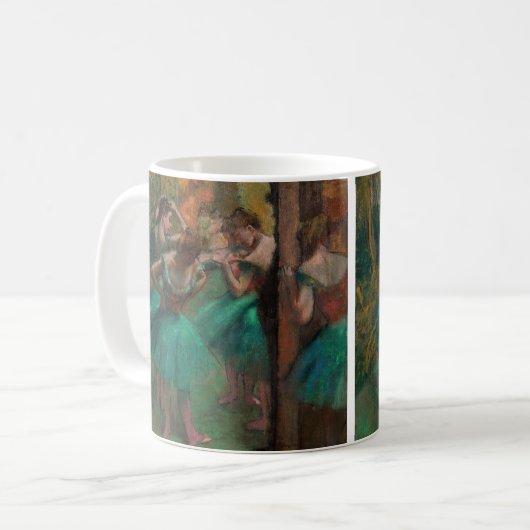 Edgar Degas - Tänzer, Rosa und Grün Kaffeetasse (Vorderseite Links)