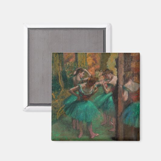 Edgar Degas - Tänzer, Rosa und Grün Magnet (Vorderseite/Rückseite)