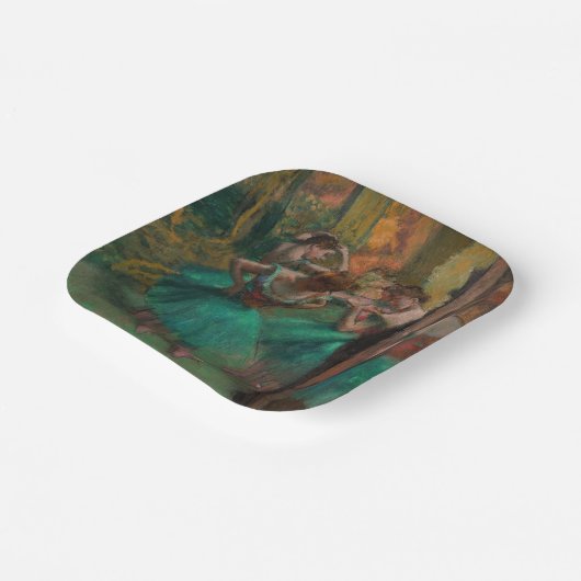Edgar Degas - Tänzer, Rosa und Grün Pappteller (Gewinkelt)