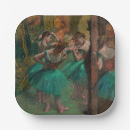 Edgar Degas - Tänzer, Rosa und Grün Pappteller