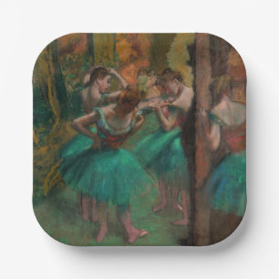 Edgar Degas - Tänzer, Rosa und Grün Pappteller