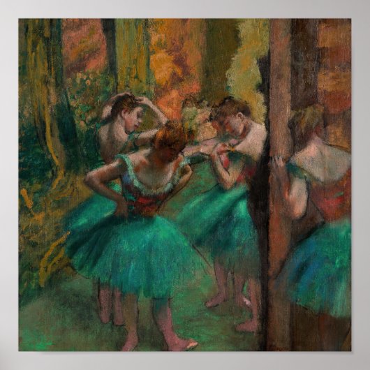 Edgar Degas - Tänzer, Rosa und Grün Poster (Vorne)