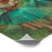 Edgar Degas - Tänzer, Rosa und Grün Poster (Ecke)