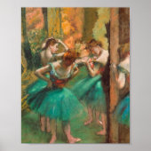 Edgar Degas - Tänzer, Rosa und Grün Poster (Vorne)