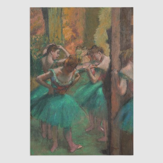Edgar Degas - Tänzer, Rosa und Grün Seidenpapier