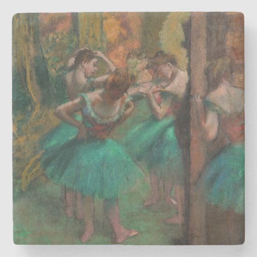 Edgar Degas - Tänzer, Rosa und Grün Steinuntersetzer (Vorderseite)