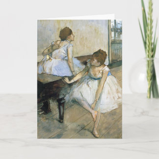 Edgar Degas - Tänzer-Stillstehen Feiertagskarte