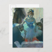 Edgar Degas | Tänzerin in ihrem Ankleideraum Postkarte (Vorne/Hinten)