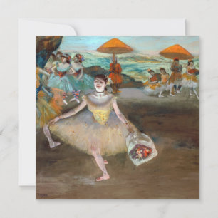 Edgar Degas - Tänzerin mit Blumenstrauß, verbeugt Einladung