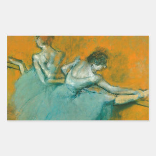 Edgar Degas Tänzerinnen an der Stange Druck: Balle Rechteckiger Aufkleber