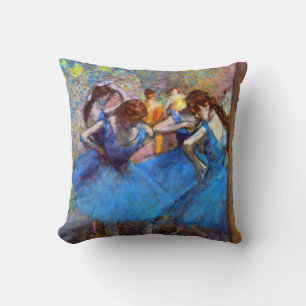 Edgar Degas - Tänzerinnen in Blau - Balletttanzlie Kissen