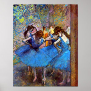 Edgar Degas - Tänzerinnen in Blau - Balletttanzlie Poster