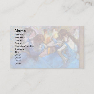 Edgar Degas - Tänzerinnen in Blau - Balletttanzlie Visitenkarte