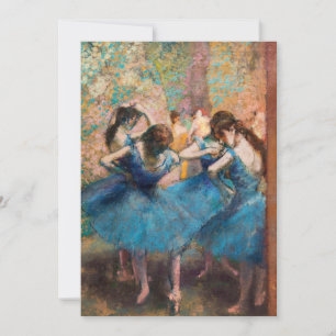 Edgar Degas - Tänzerinnen in blau Dankeskarte