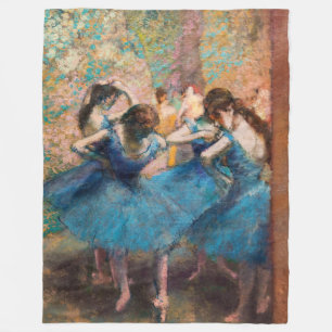 Edgar Degas - Tänzerinnen in blau Fleecedecke