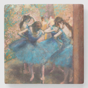 Edgar Degas - Tänzerinnen in blau Steinuntersetzer