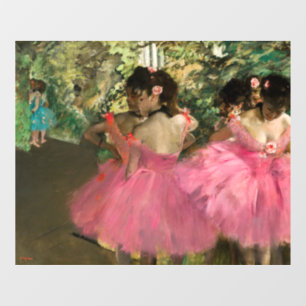 Edgar Degas - Tänzerinnen in Rosa Fensteraufkleber