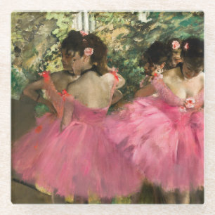 Edgar Degas - Tänzerinnen in Rosa Glasuntersetzer