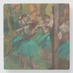 Edgar Degas - Tänzerinnen, Rosa und Grün Steinuntersetzer