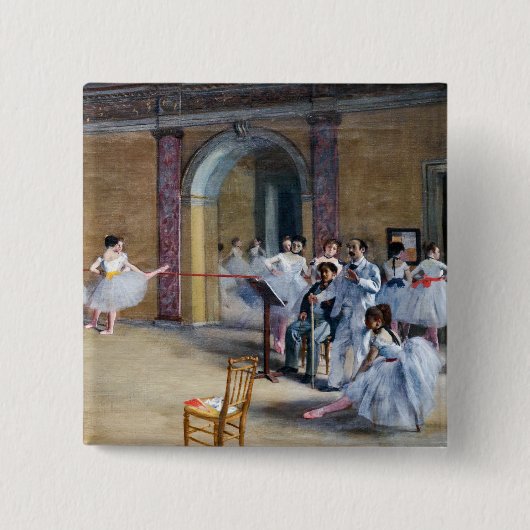 Edgar Degas - Tanzfoyer, Oper rue Le Peletier Button (Vorderseite)