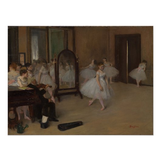 Edgar Degas | Tanzklasse Ballett Poster (Vorderseite)
