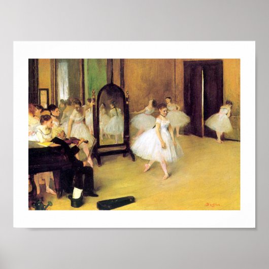 Edgar Degas | Tanzklasse Poster (Vorne)